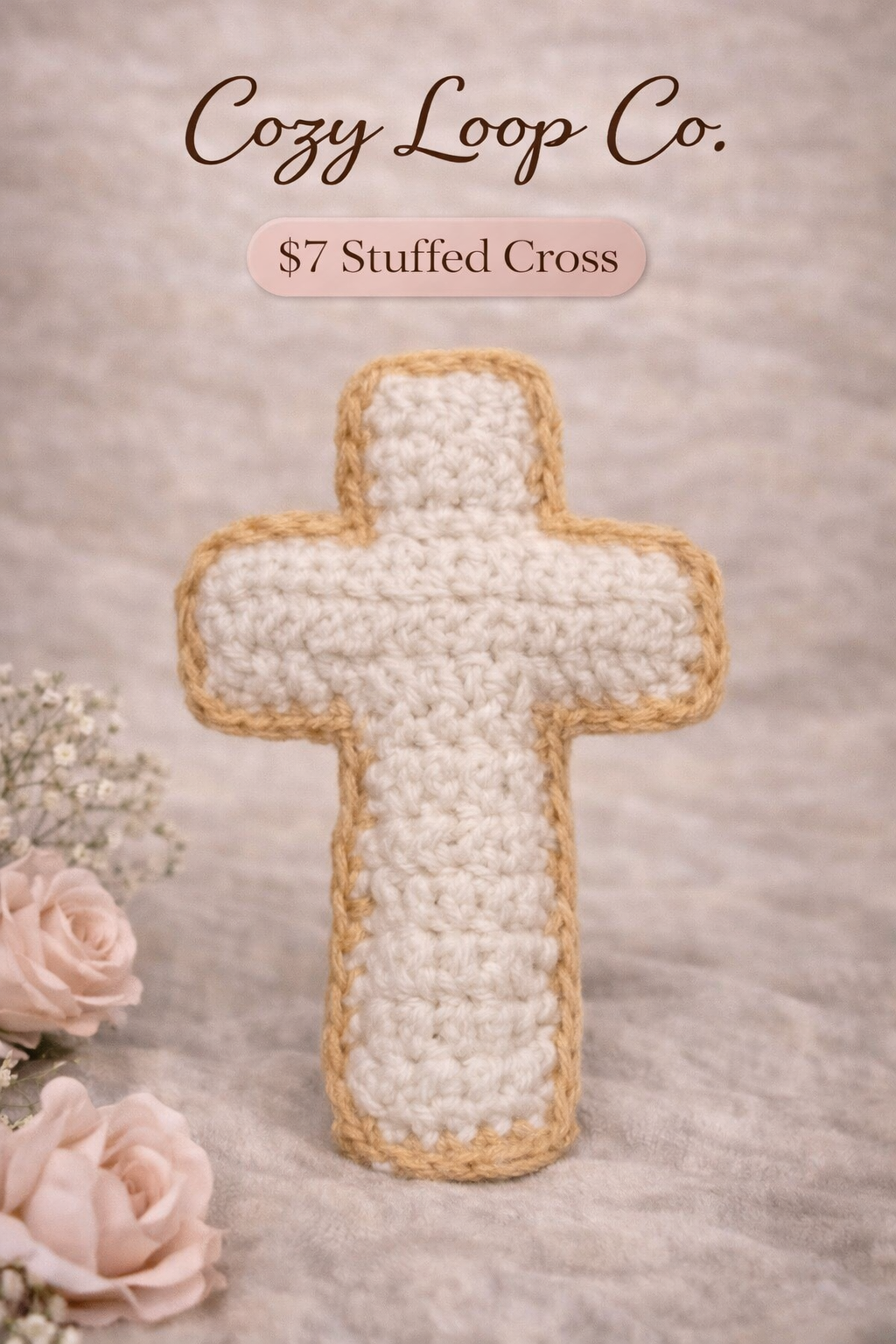Stuffed Crochet Cross