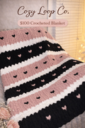 Heart Crocheted Blanket