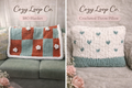 Rusty Blue Flower Crocheted Blanket